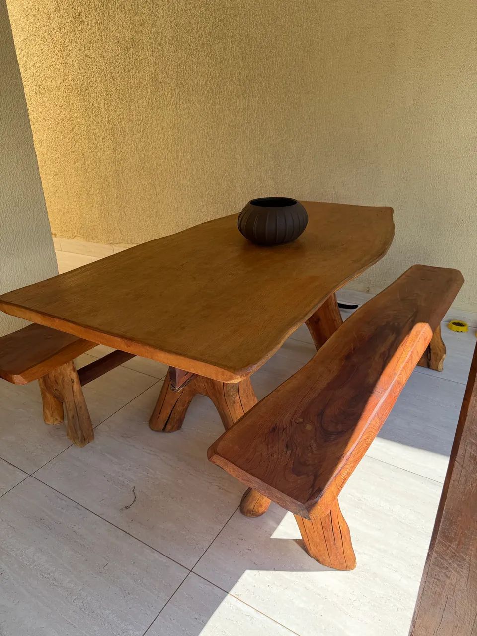 Mesa rústica de madeira maciça  - Foto 3