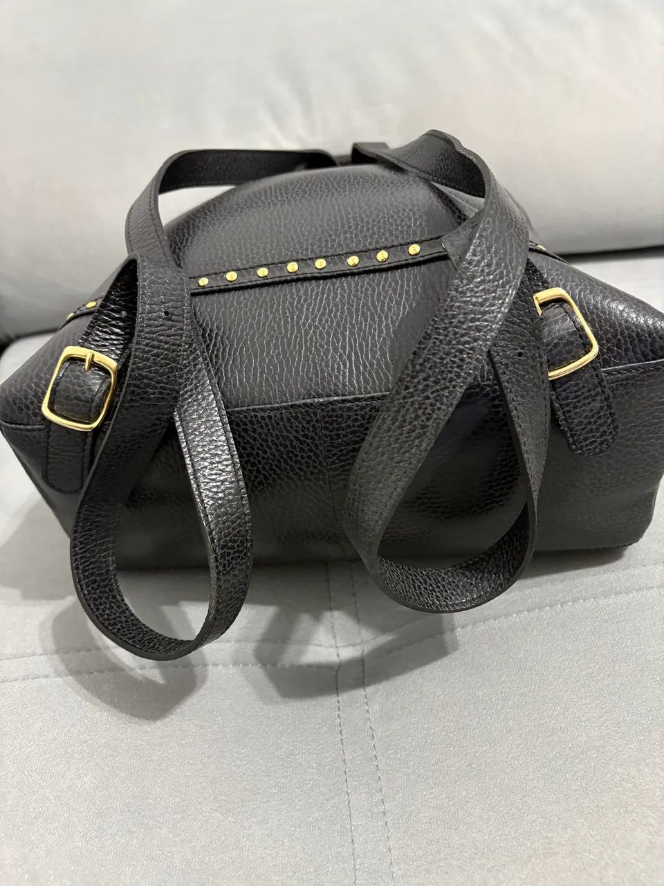 Mochila couro legítimo preta  - Foto 3