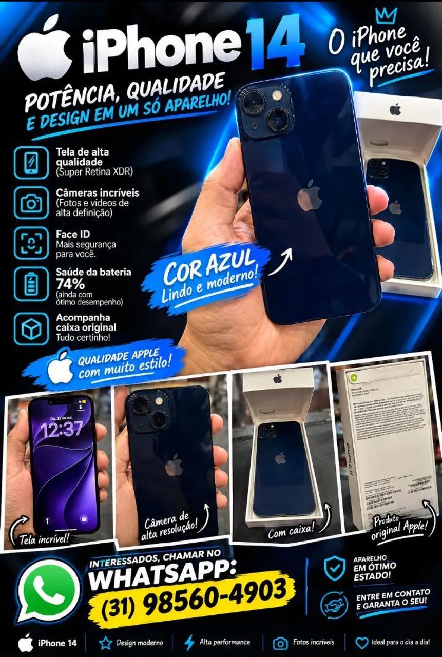 Vendo iphone 14 novo 