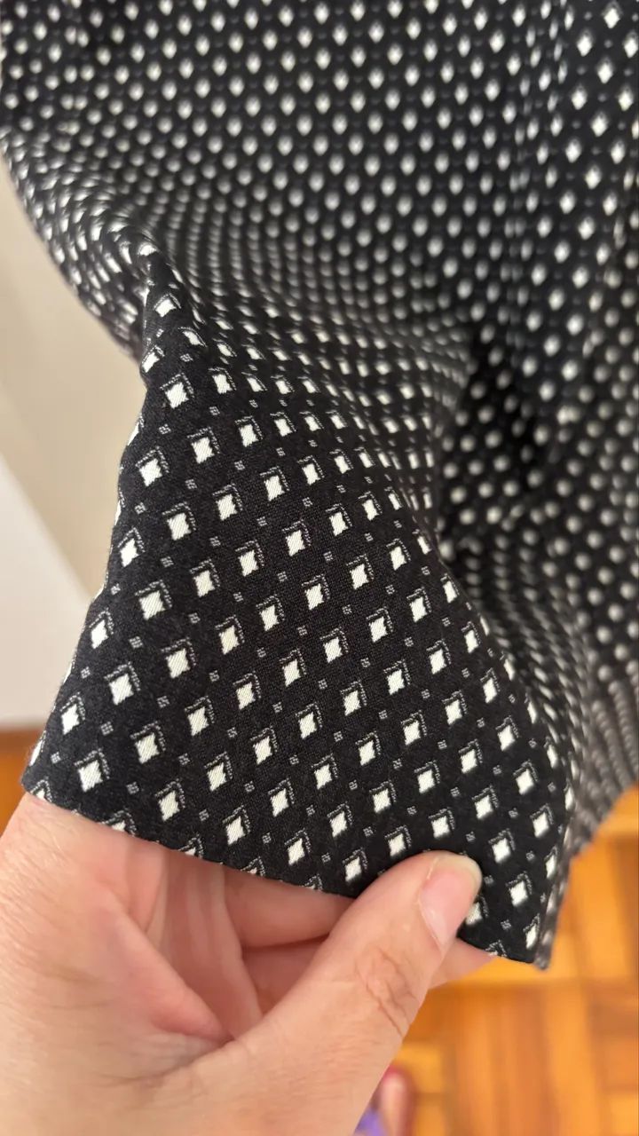 vestido midi zara basic preto e branco m/g. - Foto 2