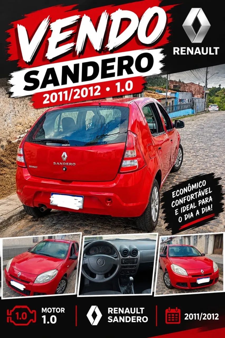Renault Sandero AUTHENTIQUE HI-FLEX 1.0 16V 5P 2012