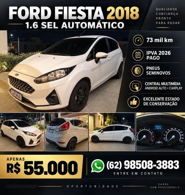 Ford Fiesta Fiesta SEL 1.6 16V Flex Aut. 5p 2018