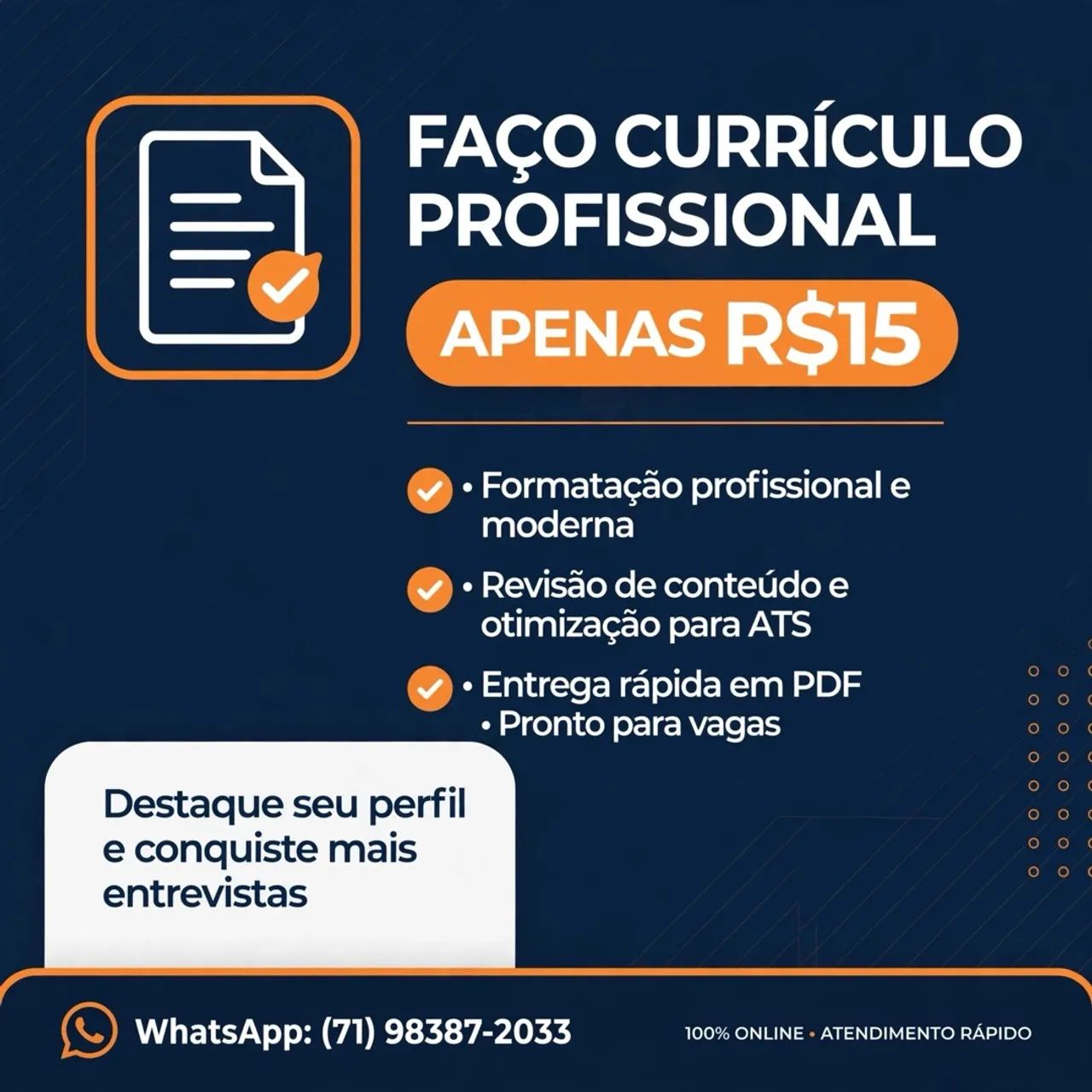Currículo simples | profissionais
