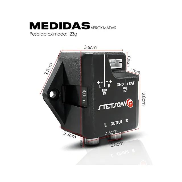 Conversor Som Automotivo Rca Stetsom St6000 Fio Para Rca - Foto 2