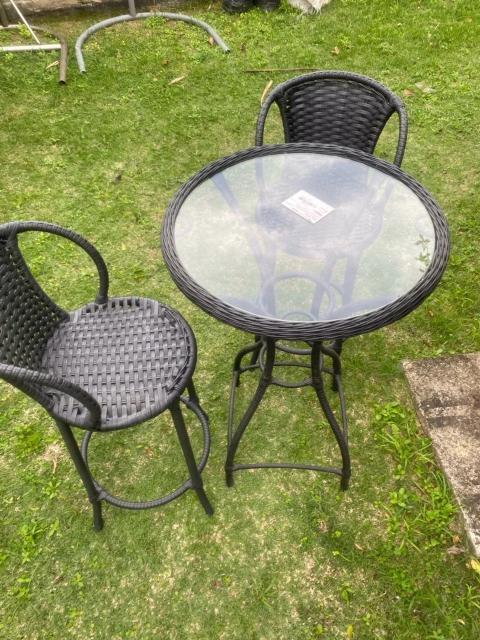 Cadeiras altas e mesa alta para área externa - Foto 4