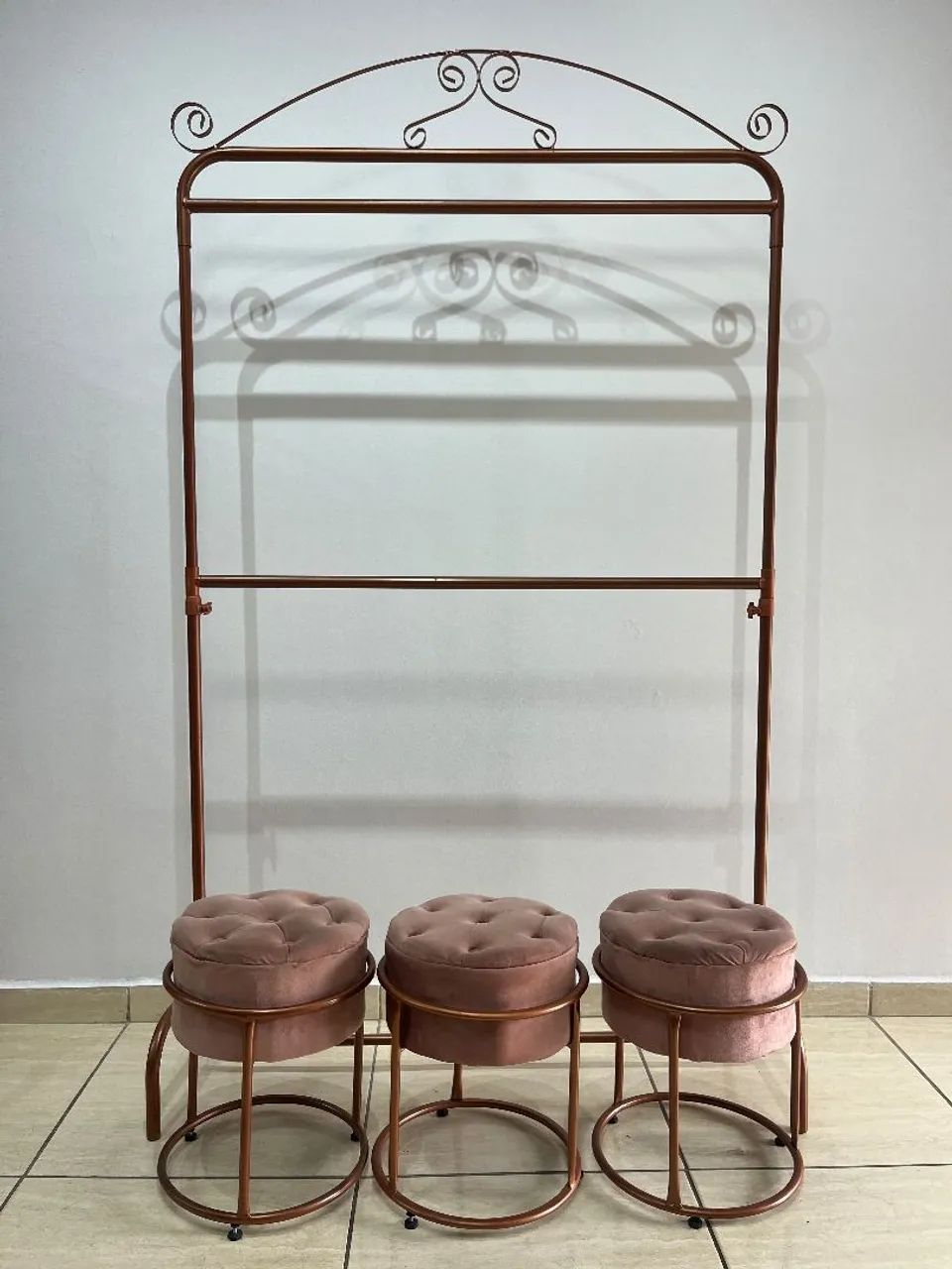 Arara Rosé Gold Vintage com Dois Níveis  - Foto 3