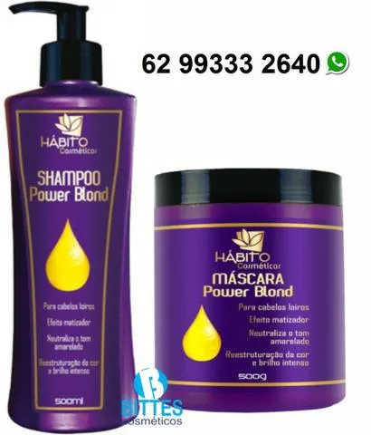 Kit Neutralizador de Amarelos Para Cabelos Loiros Restaura a Cor e Brilho dos Loiros