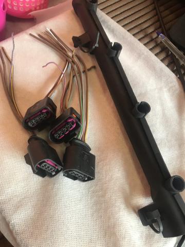 Plug conector + acabamento plástico bobina Gol G6 - Foto 2