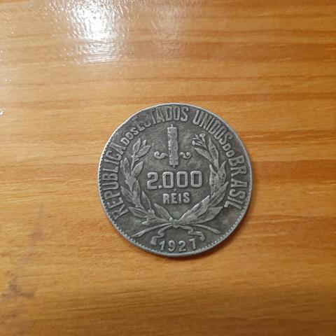 2.000 Réis de Prata 1927 - Foto 2