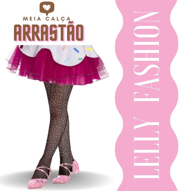 Meia calça arrastão com strass  - Foto 4