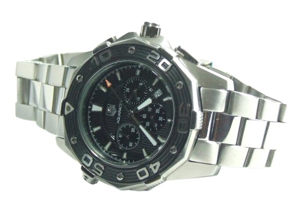 Relogio Tag Auarecer Verde 44mm Pulseira Aço - Foto 4
