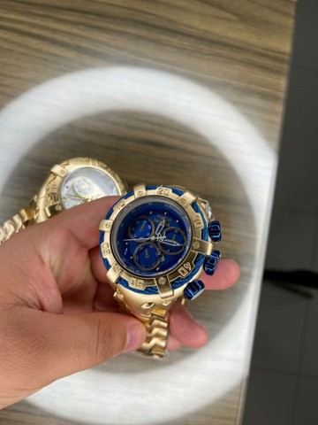relógio invicta folheado a ouro