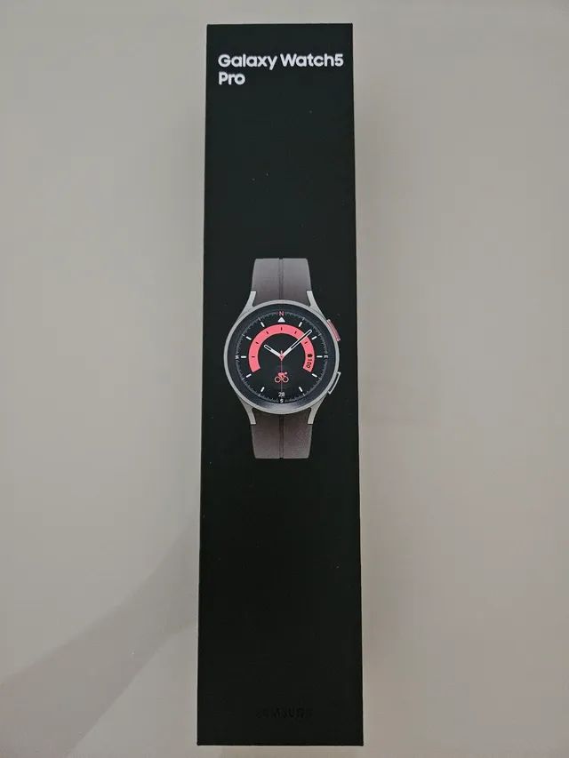 Galaxy Watch 5 Pro 45mm lacrado, C/ NF, cor titânio + brinde