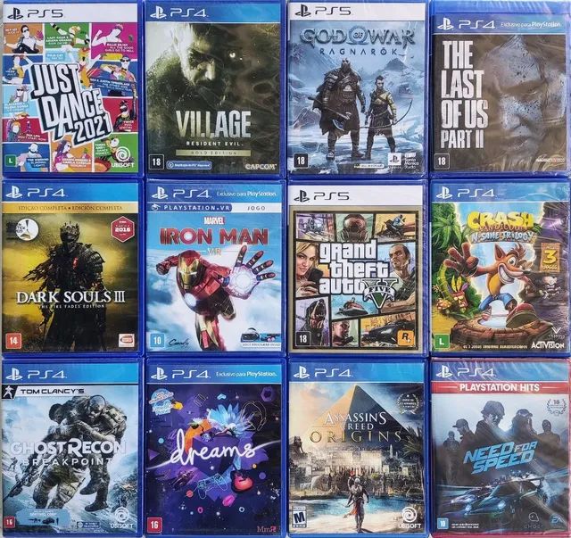 Jogos p/ PS4 & PS5 mídia física - Videogames - Paranoá, Brasília 1254113599