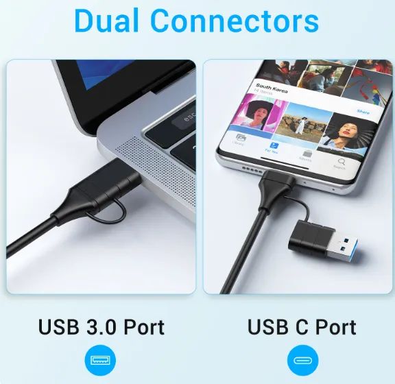 Hub USB-a e USB-C 6 em 1 com Carregamento Wireless  15W - Foto 5