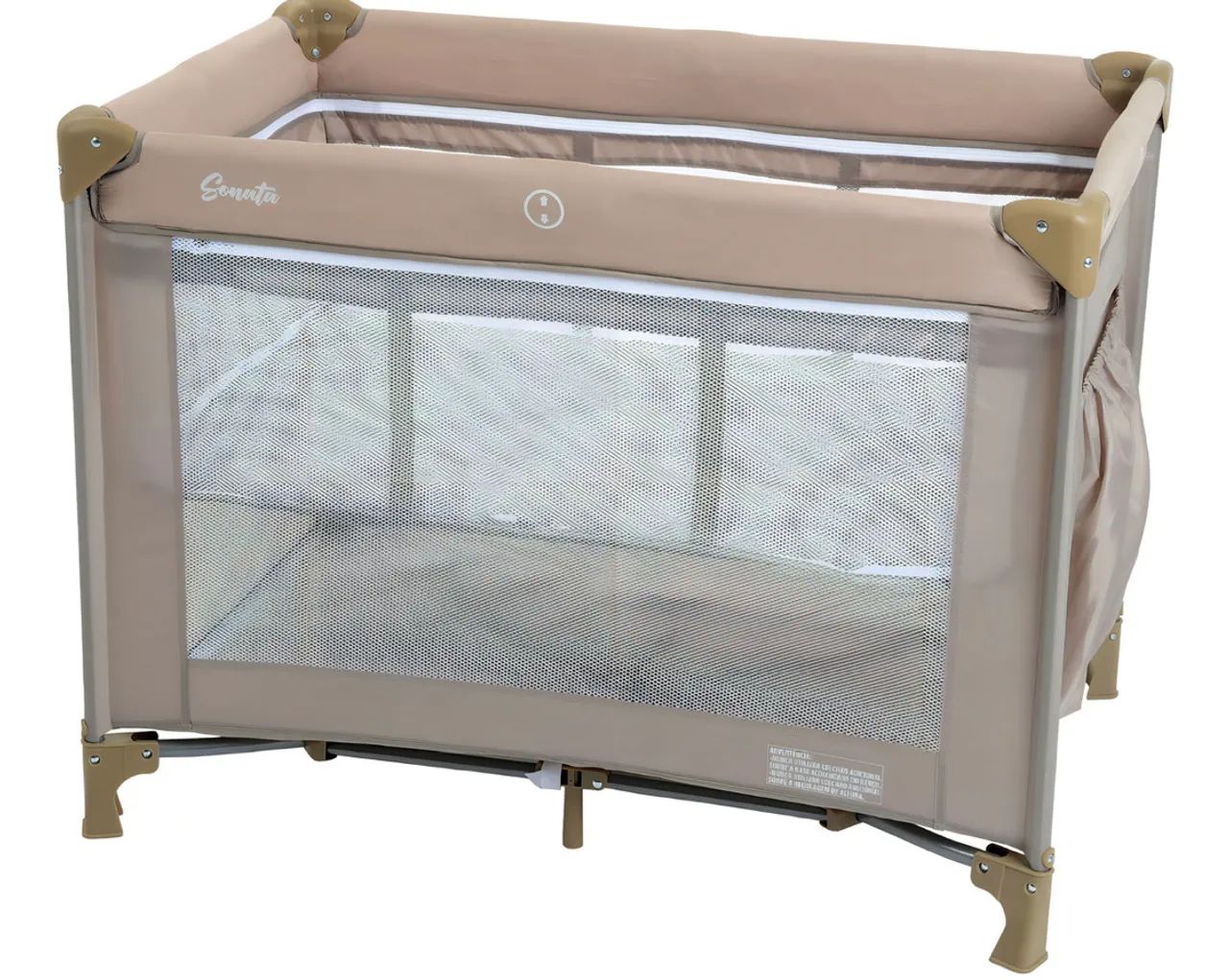 Berço Portátil Sonno Baby - Bege - Foto 3