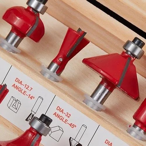 Jogo de Fresas Para Tupia Madeira Kit Completo 12 Peças Com Estojo - Foto 3