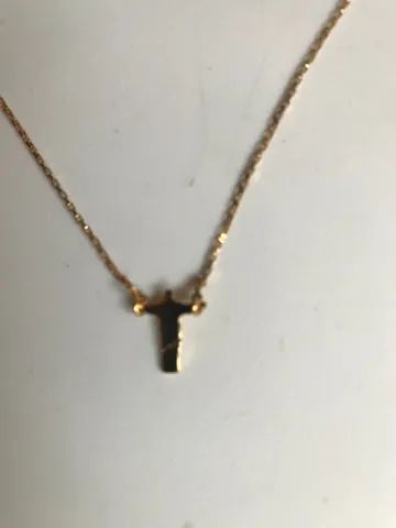 Colar com pingente folheado ouro amarelo