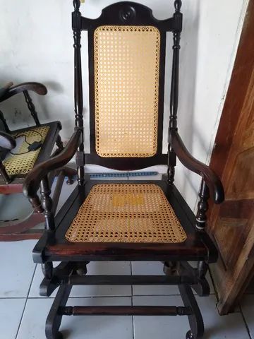 Cadeira de Balanço Colonial Palha - Foto 2