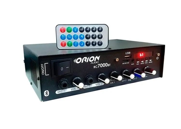 Amplificador / Receiver de Áudio Orion RC7000BT 4 Canais NOVO