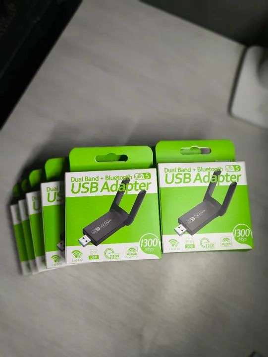 Adaptador Wifi 5G 1300Mbps/ Bluetooth 4.2 usb 3.0(Novo) - Foto 2
