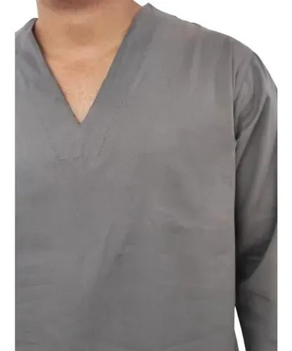 Camisa em Brim Manga Longa Cinza