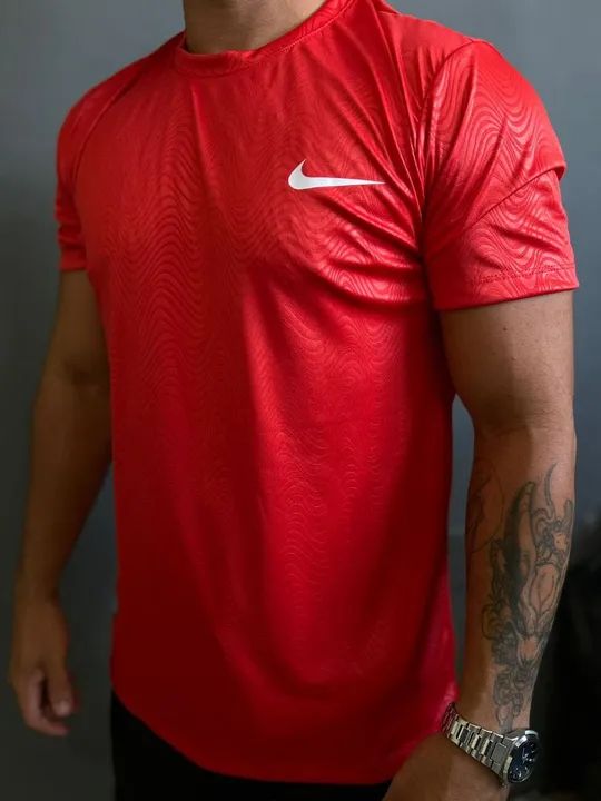 Camiseta Nike Verde Militar Drifit efeito 3D - Foto 3