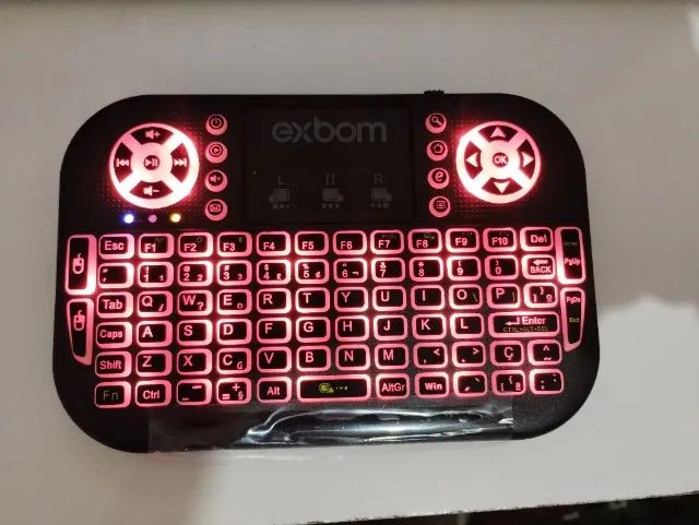 Mini Teclado Controle Sem Fio Led Para Tv/PC - Foto 2