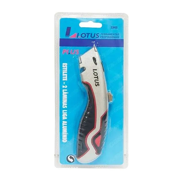 Estilete Trapezoidal Profissional em Liga de Alumínio 2 Lâminas Lotus 2345 - Foto 2