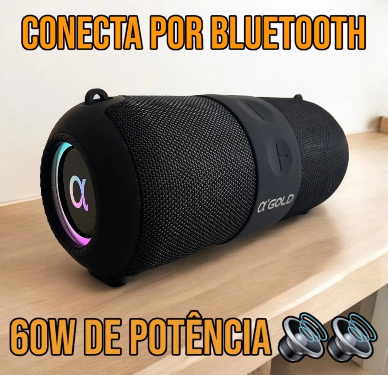 Caixa de Som Bluetooth Portátil 30W - A'Gold - Foto 3