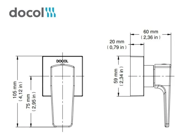 Acabamento Para Registro Docolbase 1/2, 3/4 E 1 Docol Lift 2