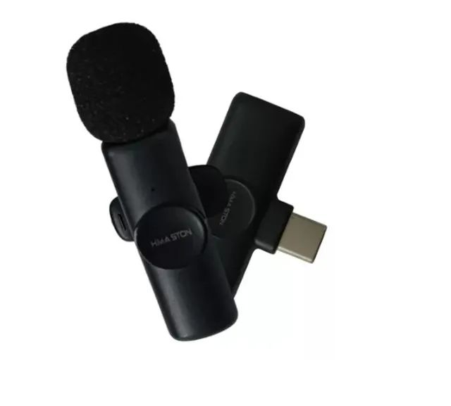 Microfone Sem Fio Tipo-c Prender Na Roupa Canal Duplo Mk-04