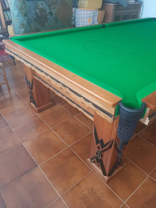 Mesa sinuca oficial de madeira maciça linda