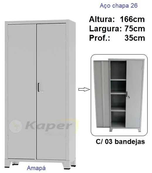 Armário de PA-75 #22- 3 bandejas - Foto 3