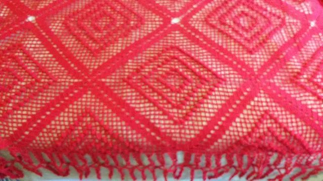 Colcha de Crochet Queen grande