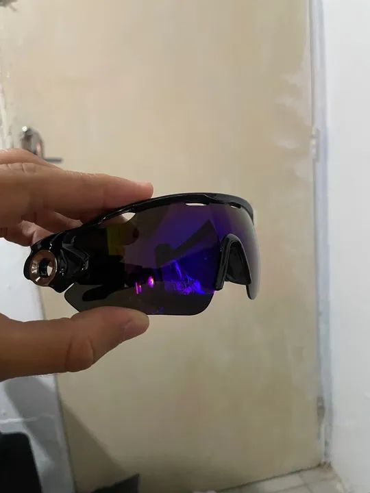 Óculos preto detalhe verde polarizado  - Foto 4
