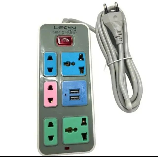 Extensão Elétrica 5 Tomadas Régua Universal 2 Usb - Foto 4