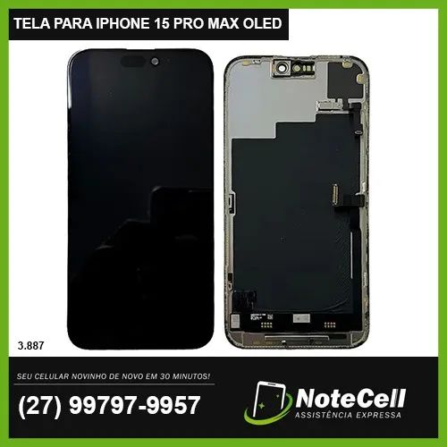 Tela/Display P/ iPhone 15 Pro Max OLED NOVIDADE - Instalação em 30 min!!!