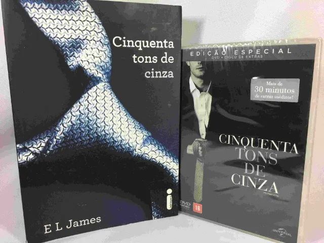 Dvd Cinquenta Tons De Cinza Ed. Especial Lacrado + Livro semi-novo