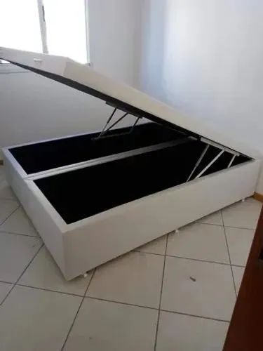 CAMA BAÚ QUEEN C\ FRETE GrÁTIS Vitória 158X198 - Foto 4