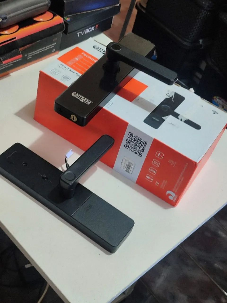 Fechadura Digital Haiz Touch com Biometria, Teclado Numérico e Smart Key Pro HZ-D3 à pront