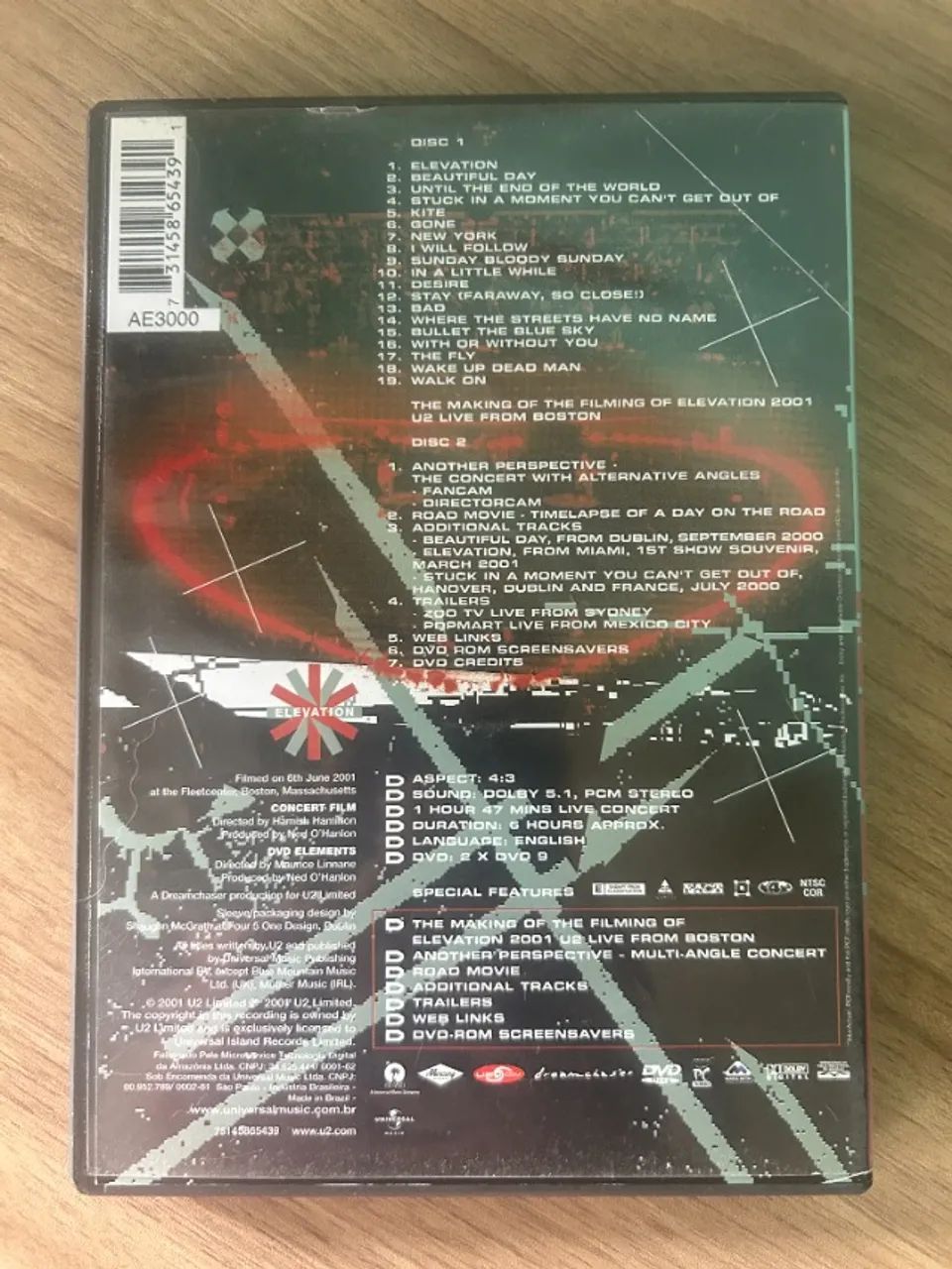 DVD U2 ELEVATION LIVE FROM BOSTON - Foto 2