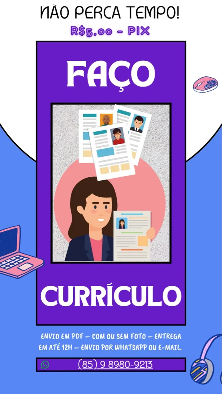 Faço currículo em PDF