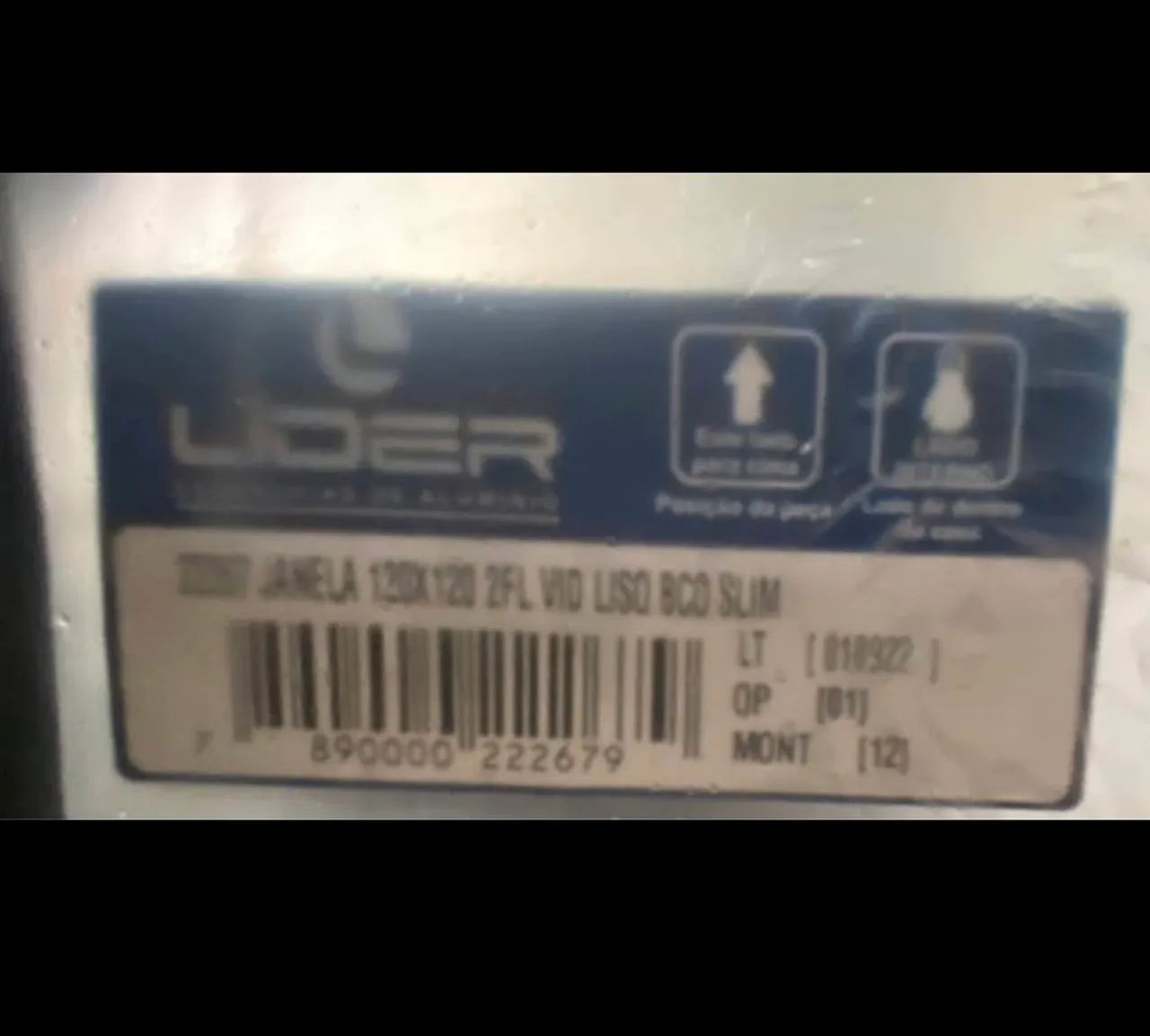 Janela alumínio branco 120x120 nova