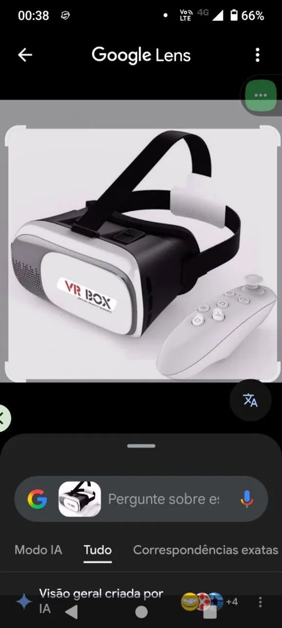 Óculos virtual c/entrada pra celular