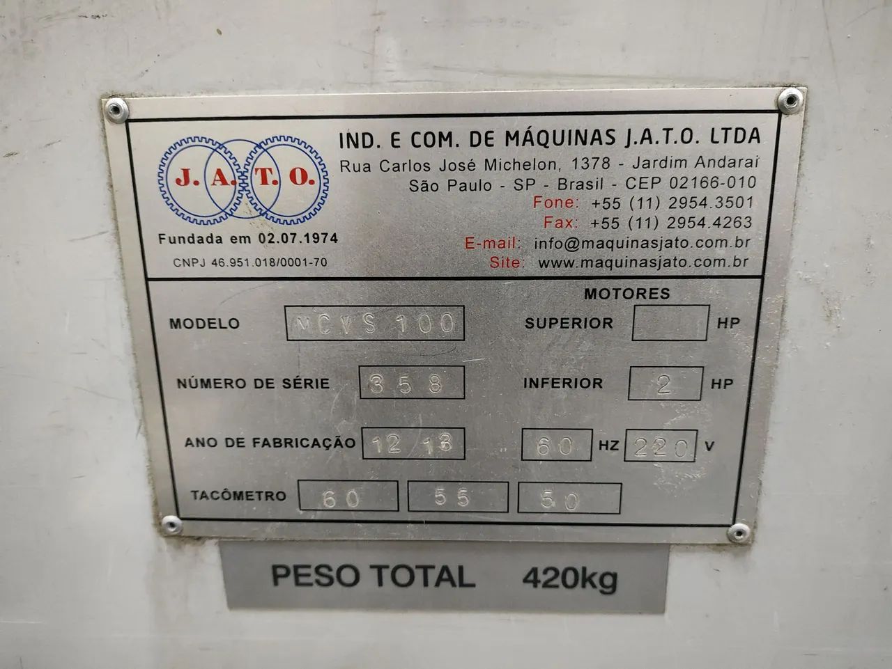 Máquina de corte e vinco plano para papelão:<br>Marca: Jato 2000;<br>Modelo: MCVS 1000; - Foto 3
