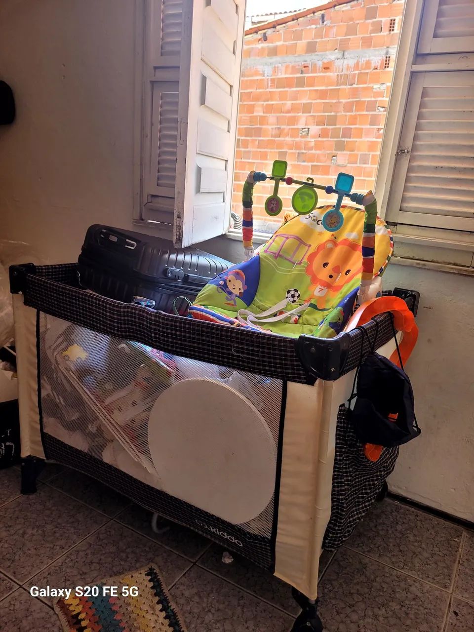 Berço cercado kiddo e cadeira de descanso amigo leão - Foto 2