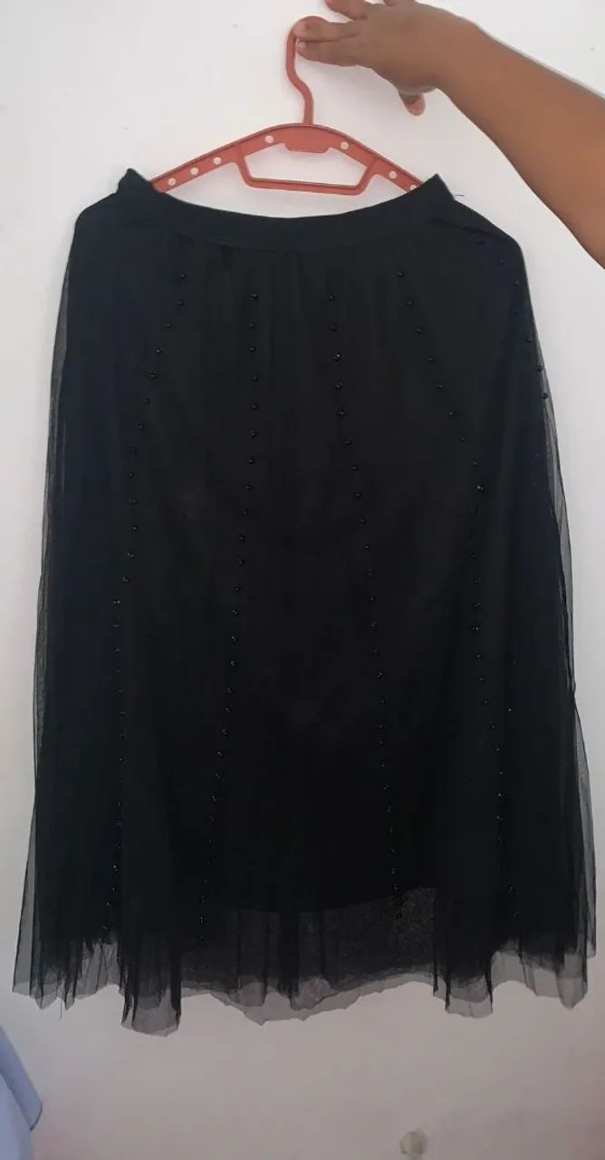 Saia em tule com perola
