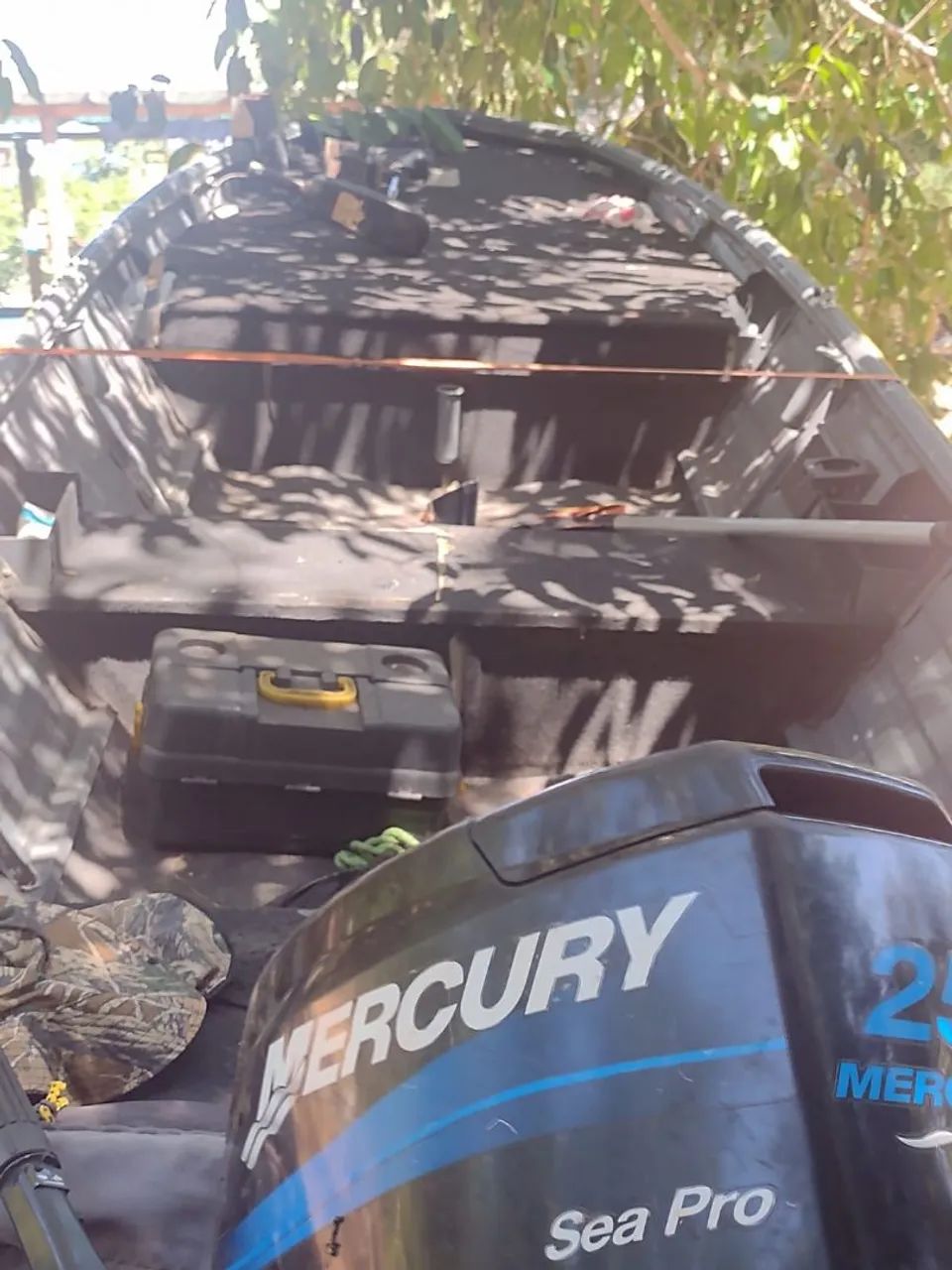 Barco com motor 25 partida elétrica - Foto 4