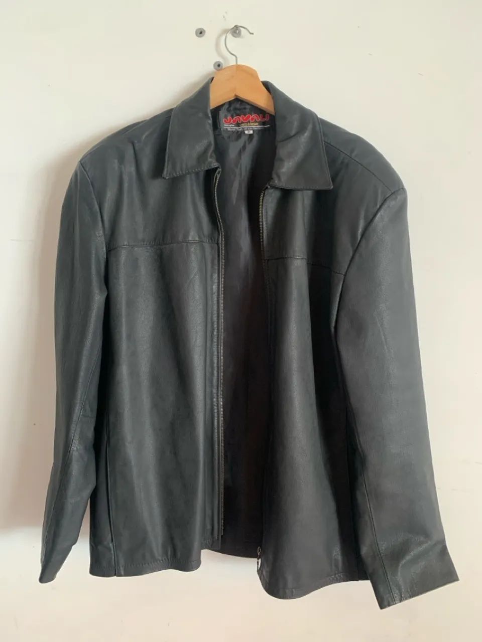 Jaqueta de couro masculina